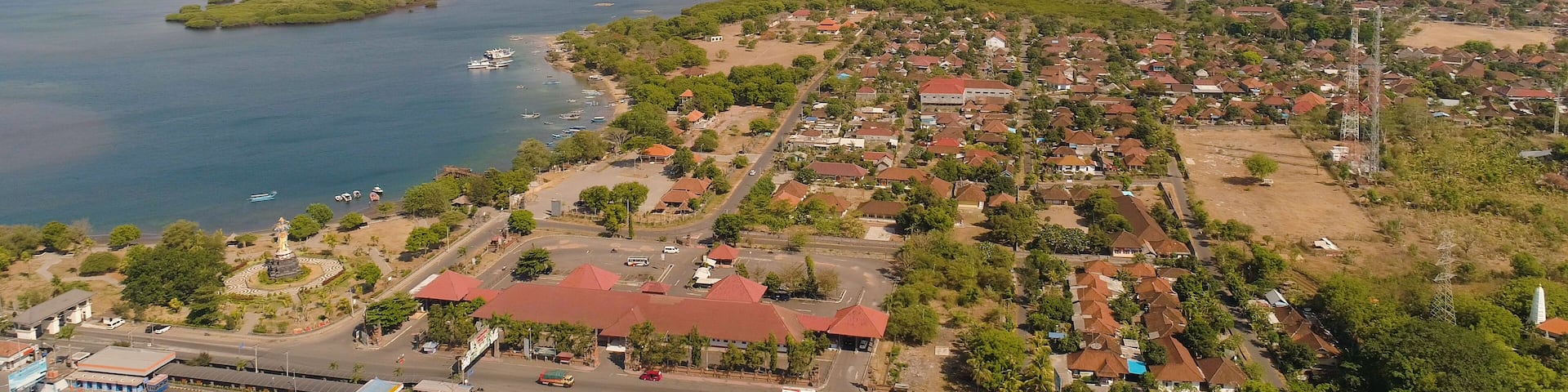 Sea passenger ferry port Gilimanuk. Bali Indonesia.