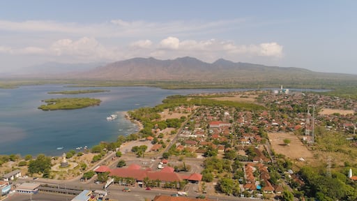 Sea passenger ferry port Gilimanuk. Bali Indonesia.