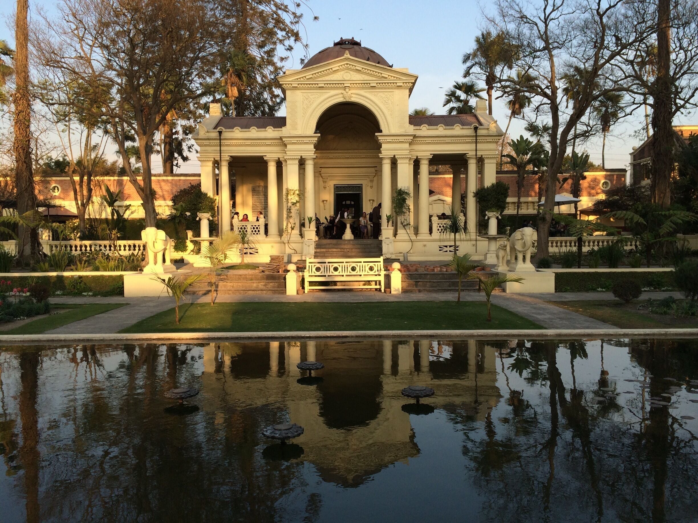 The Garden of Dreams (Nepali:स्वप्न बगैंचा), also, the Garden of Six Seasons, is a neo-classical historical garden in Kathmandu, Nepal, built in 1920. Designed by Kishore Narshingh, it consists of 6,895 square metres (74,220 sq ft) of gardens with three pavilions, an amphitheater, ponds, pergolas, and urns. From the mid-1960s, upon the death of its patron, Kaiser Sumsher Rana, it lay in neglect but was recently restored with the help of the Austrian government. It is an oasis in the center of the chaotic and dusty Kathmandu.
