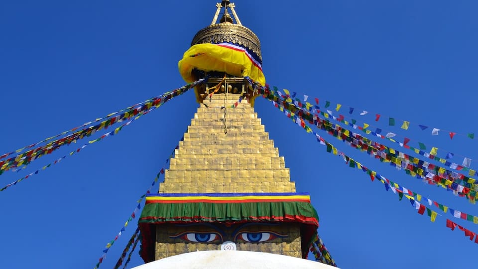 Boudhanath Stupa is the largest stupa in Nepal and the holiest Tibetan Buddhist temple outside of Tibet.
#Blue