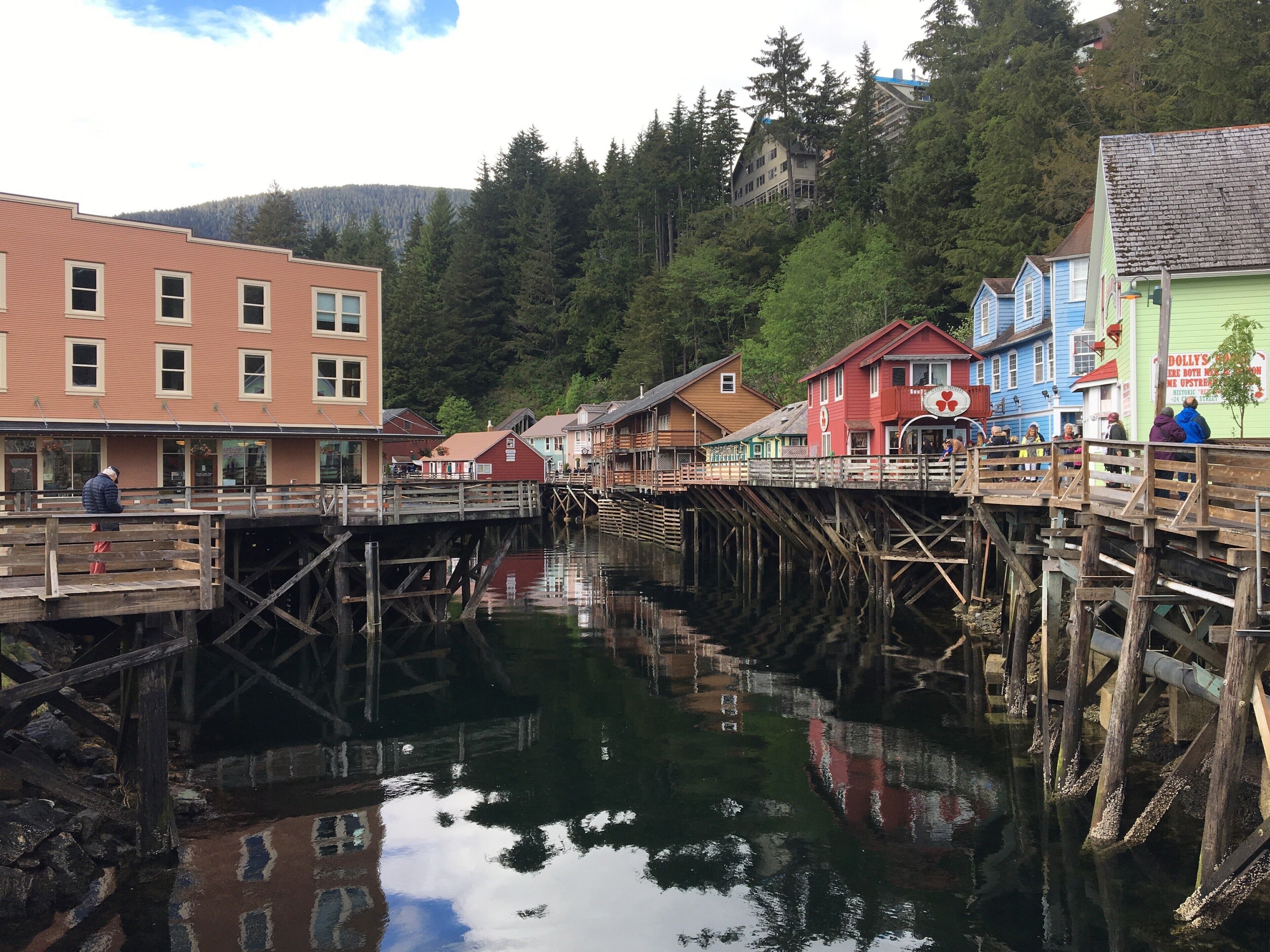 Beautiful shops of Creek Street in Ketchikan, Alaska