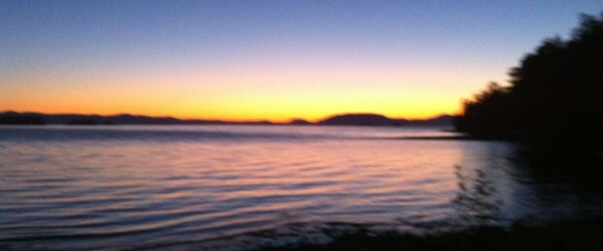 Watching one of the best sunsets in Ak