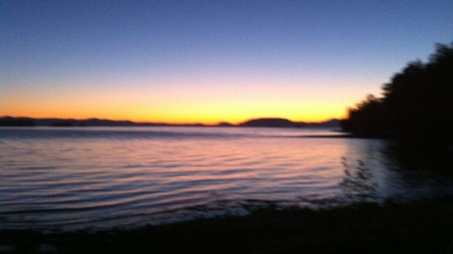 Watching one of the best sunsets in Ak