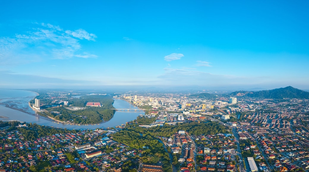 Aerial view of beautiful small city located at Kuantan