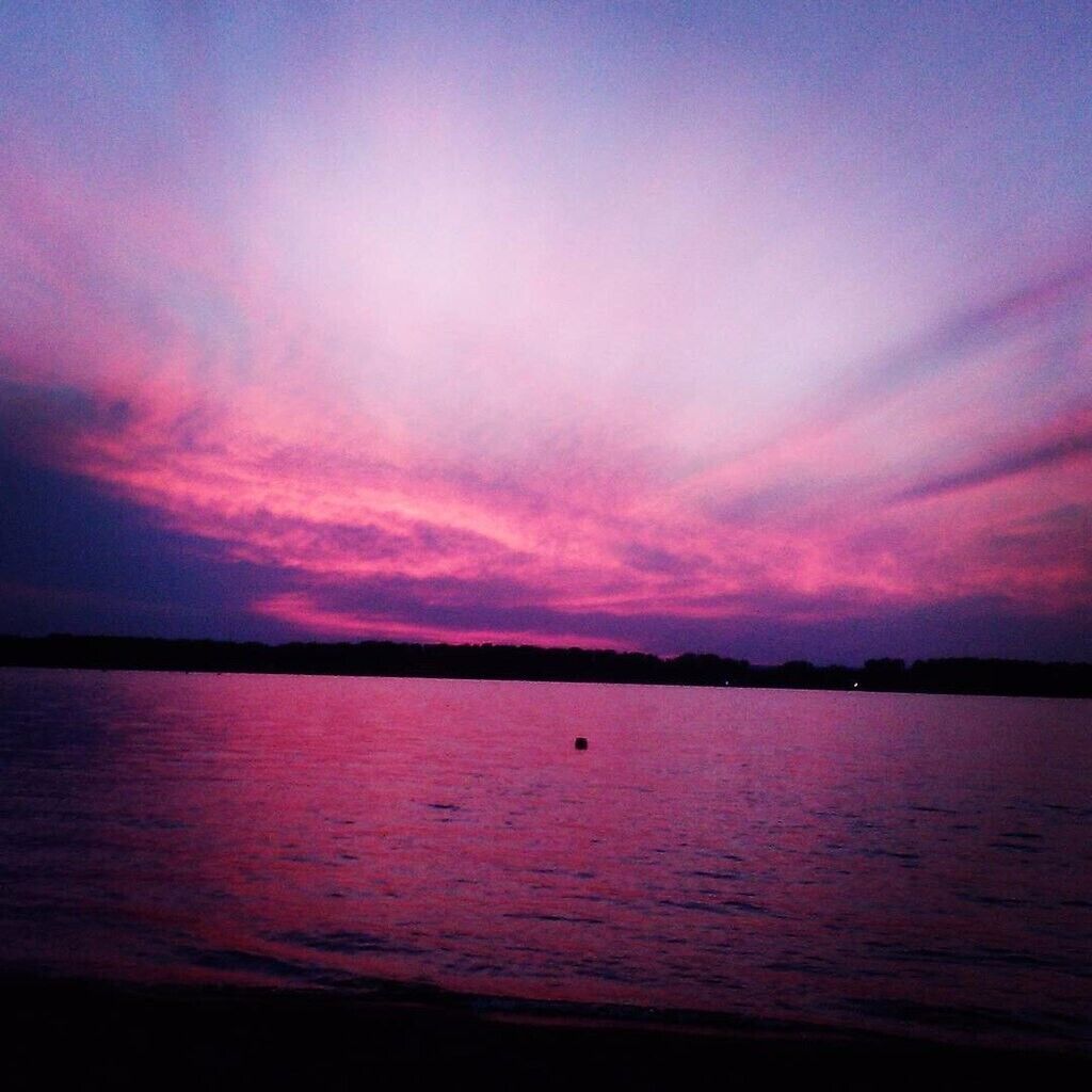 Sunset at Volga river