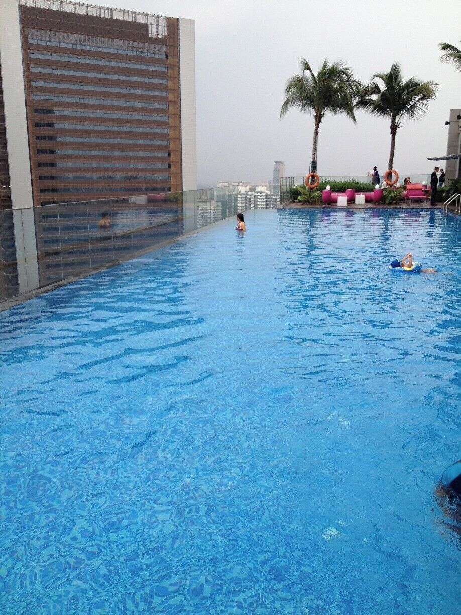 My first infinity pool experience. I thought it would be coastal, but it was industrial. Either way, I'm not complaining! 