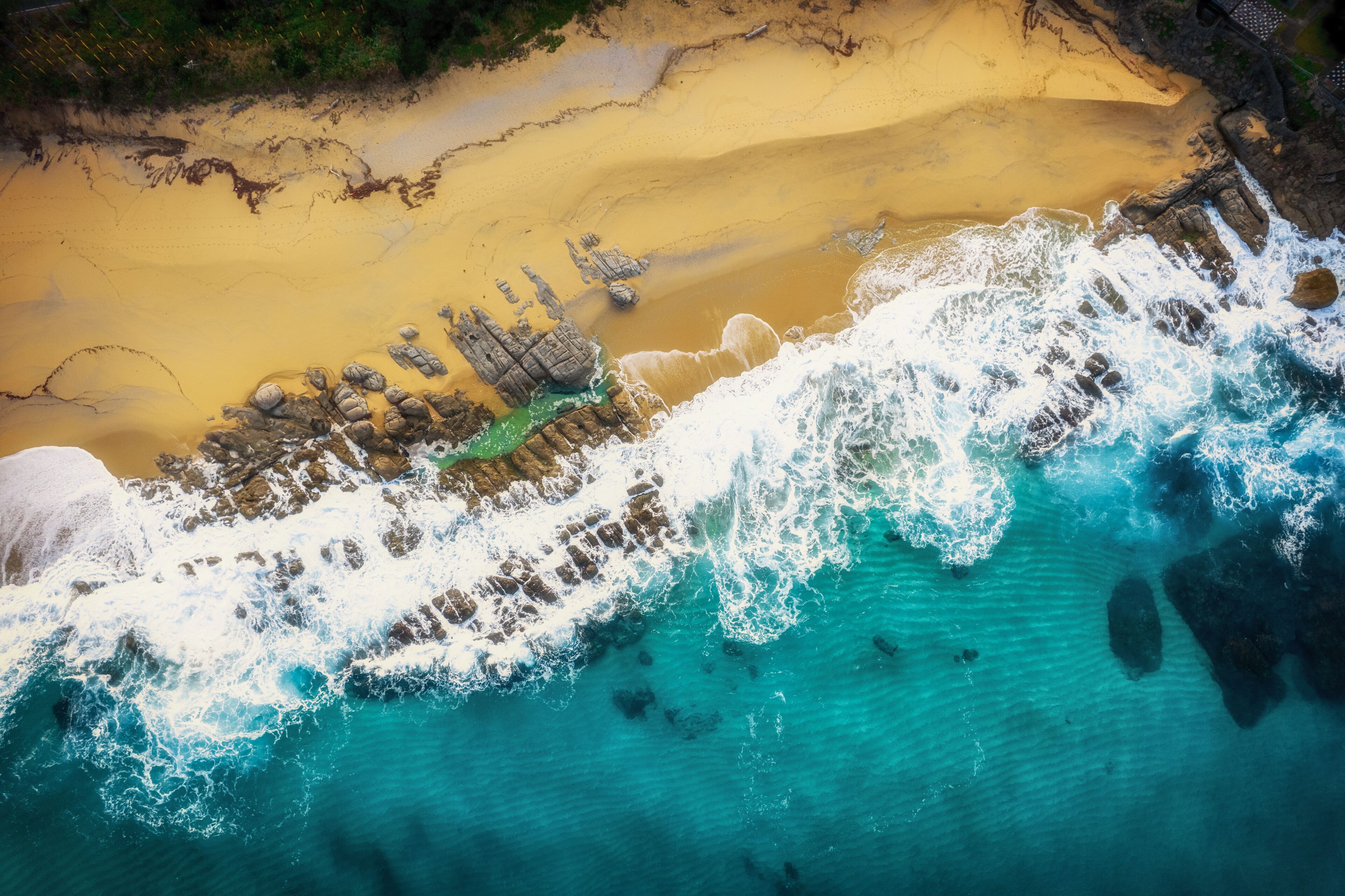 Aerial view of the northern part of Yakushima Island, Kagoshima Prefecture, Japan, a world heritage site