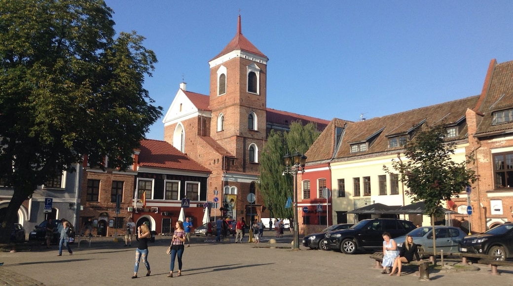 Kaunas Cathedral Basilica of apostles St. Peter and St. Paul lies at the corner of the old town main square.
#kaunas #oldtown #lithuania