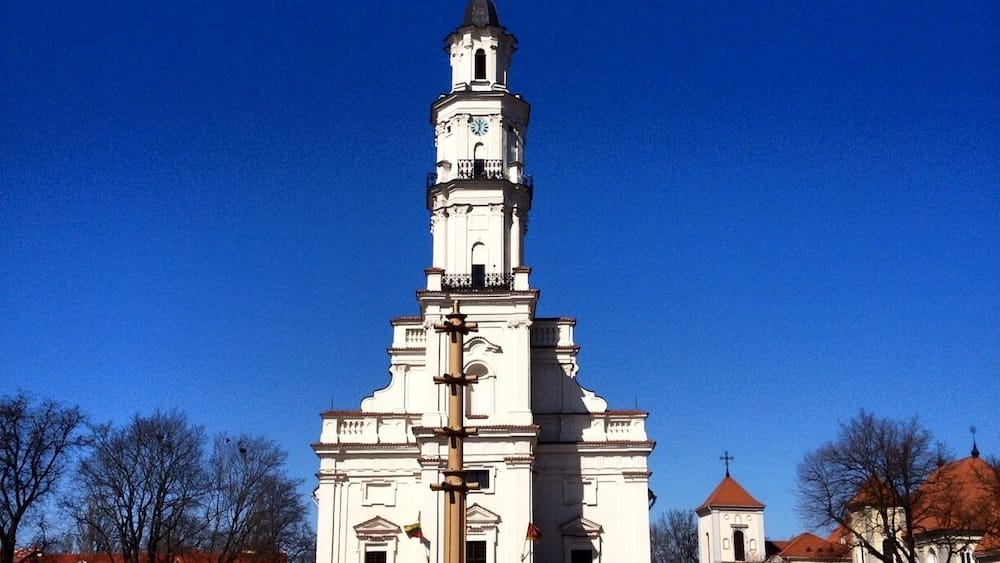 I found this building in Kaunas' Old Town district, I found the white surface against the blue of the clear sky an interesting contrast. I also liked how European it looked, even though Lithuania has only relatively recently joined the EU.