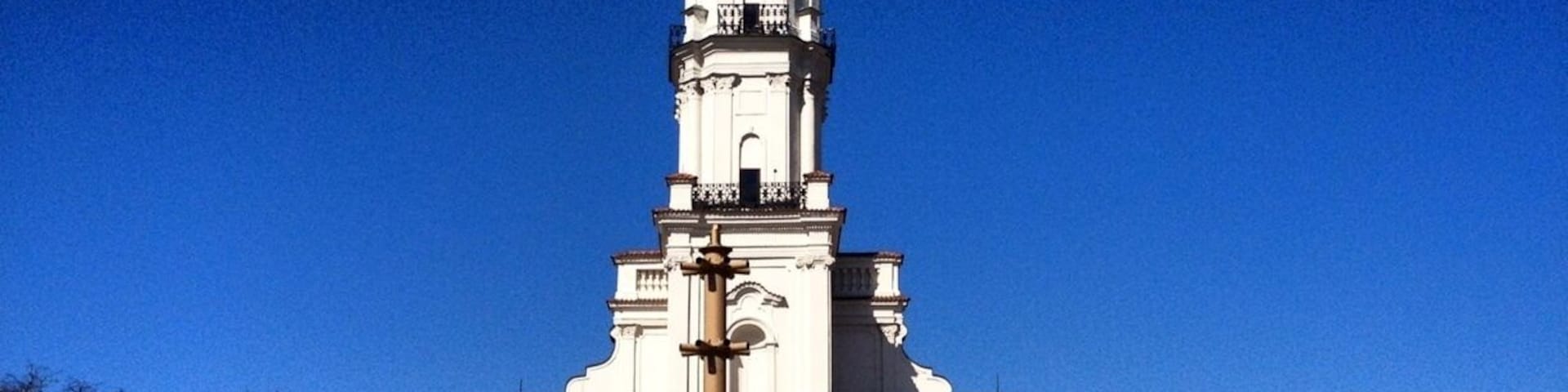 I found this building in Kaunas' Old Town district, I found the white surface against the blue of the clear sky an interesting contrast. I also liked how European it looked, even though Lithuania has only relatively recently joined the EU.