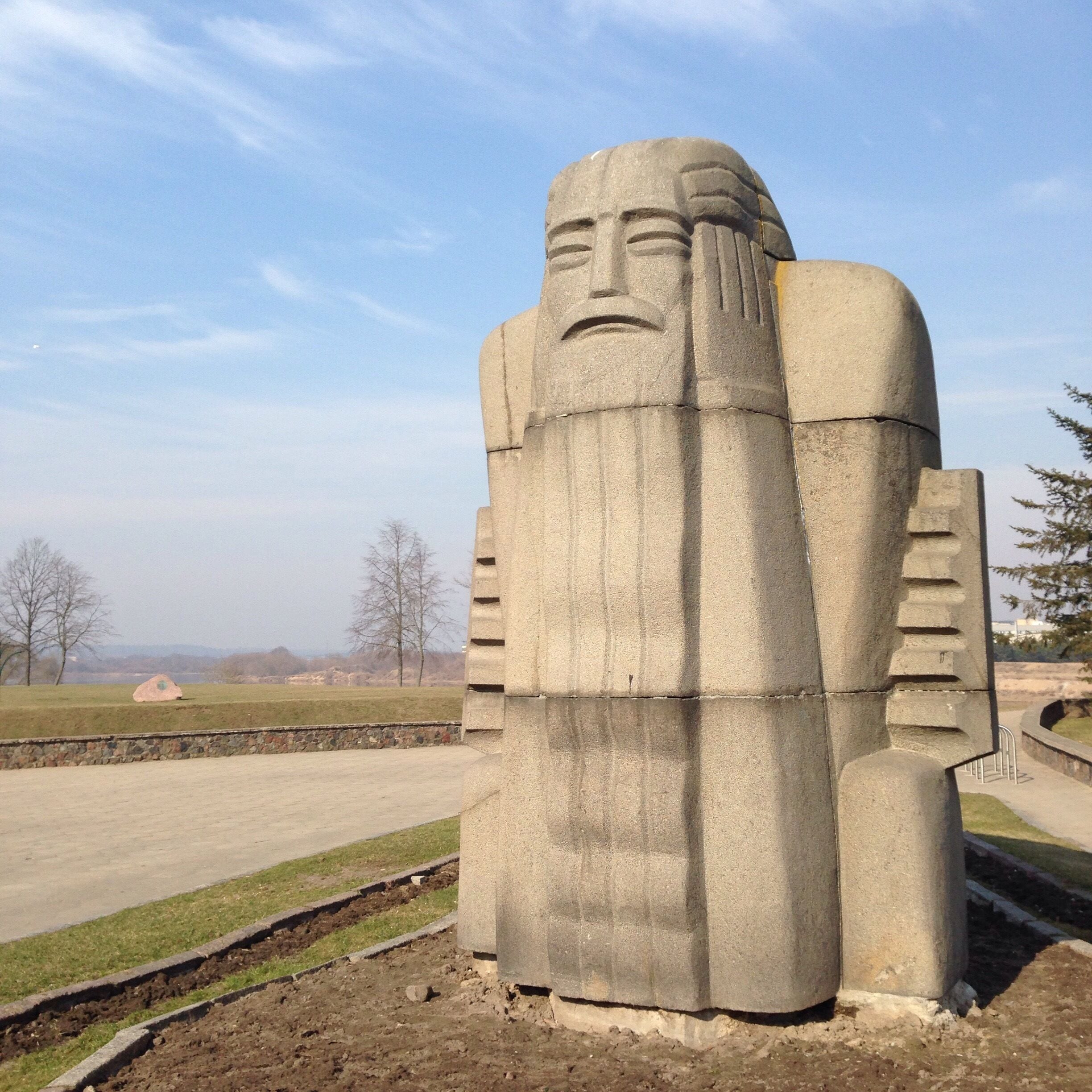 Statue near Kaunas Castle, Old Town