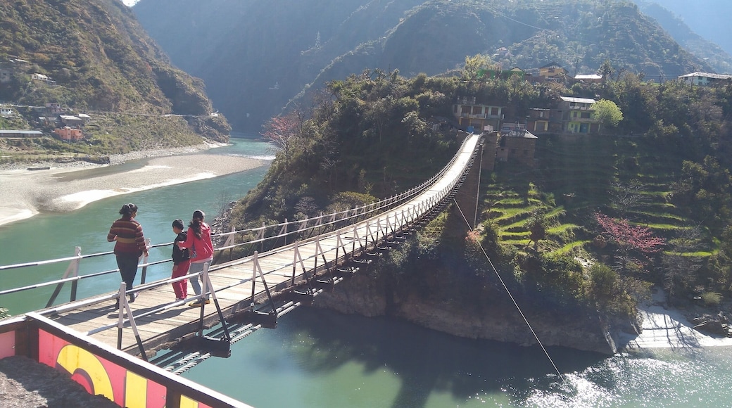 A small bridge at a river adjoining two villages
