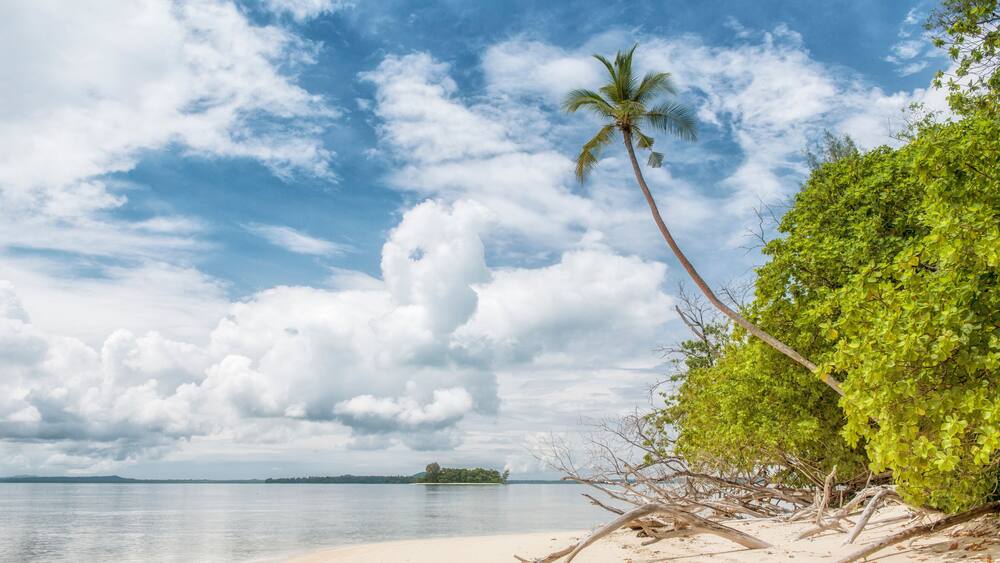 Paradise beach on Lissenung island in Papua New Guinea