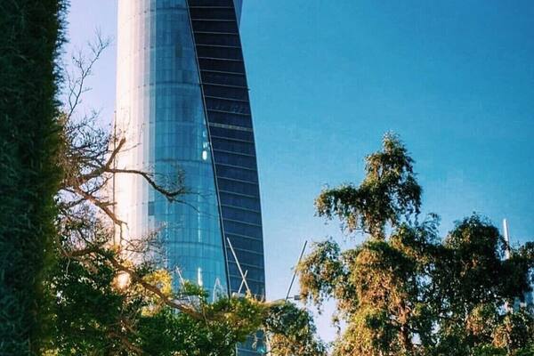 Tijaria Tower taken from Al Shaheed Park in Kuwait