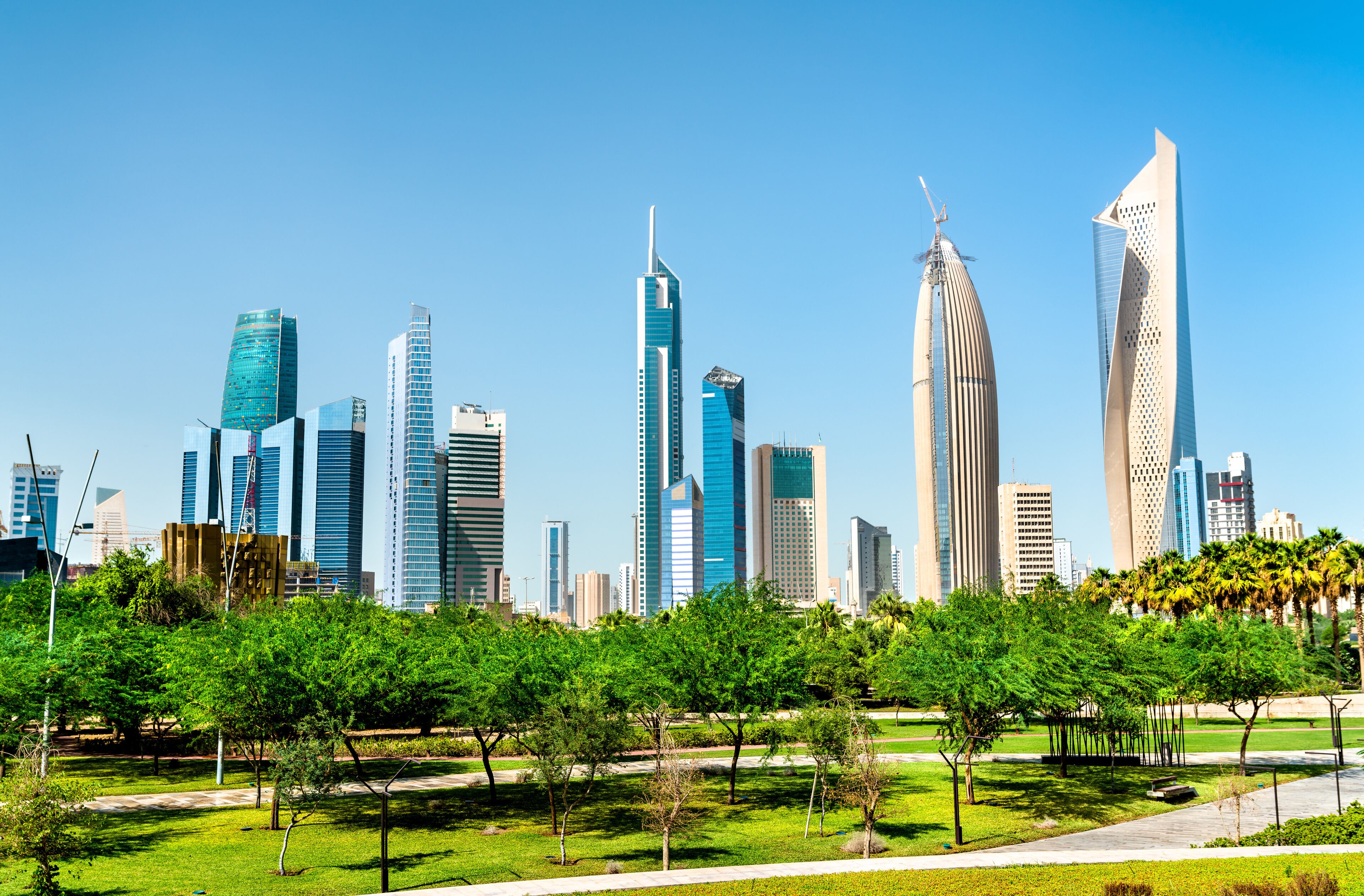 Skyline of Kuwait City at Al Shaheed Park