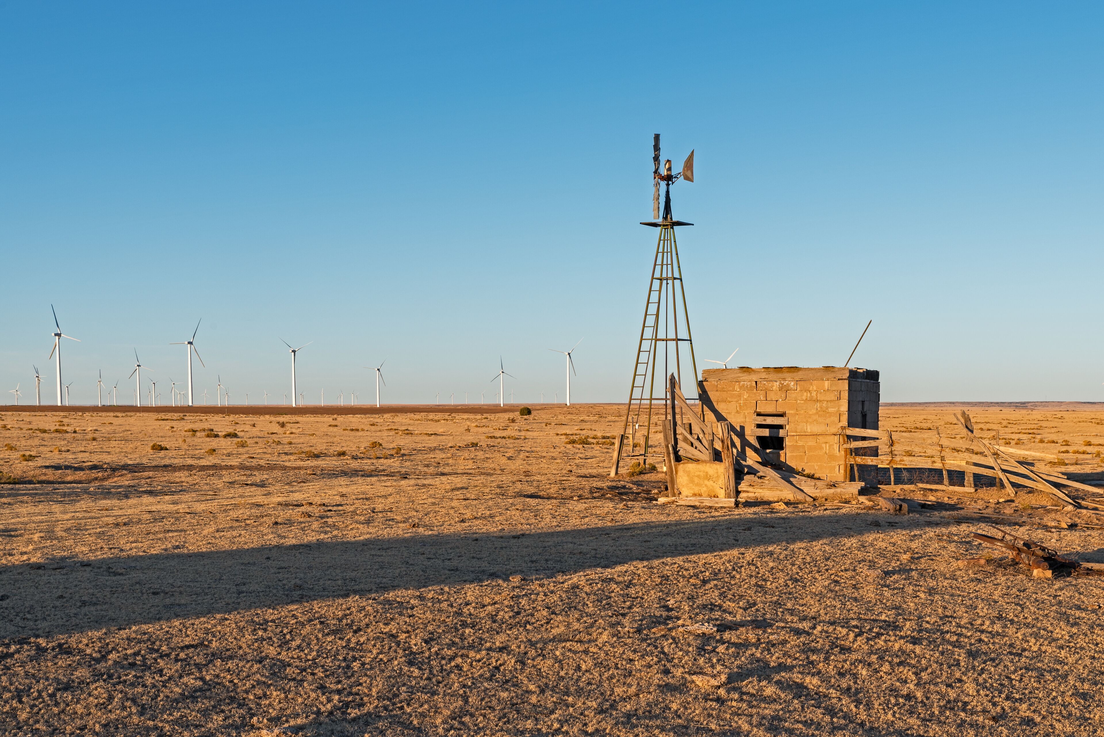 Windmill and Turbines near Lamar, Colorado