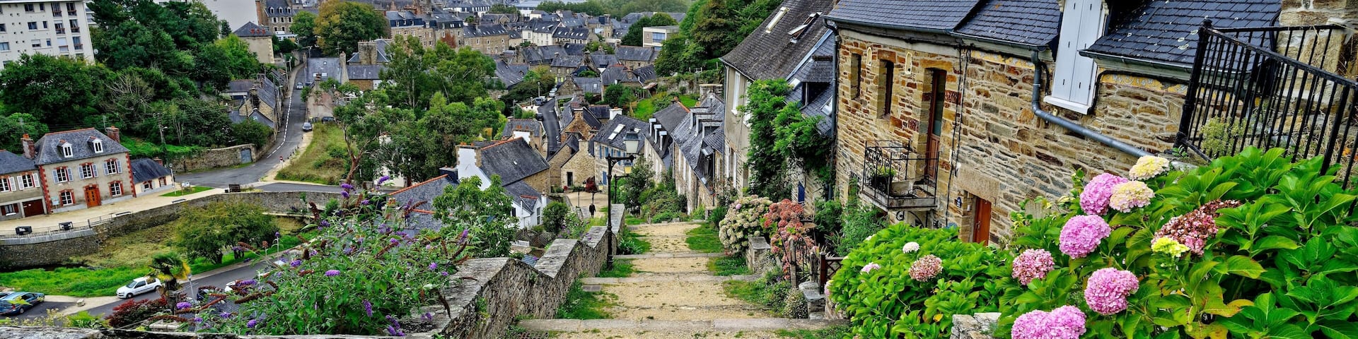 Escalier de Brélévenez, Lannion, Côtes-d'Armor, Bretagne, France