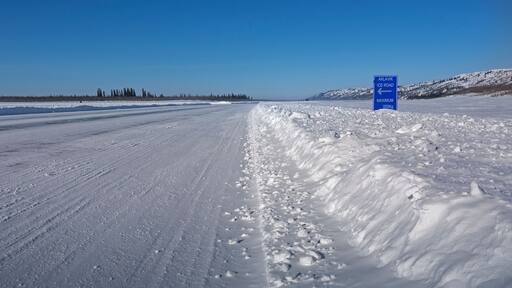 Aklavik Ice Road in Northwest Territories
