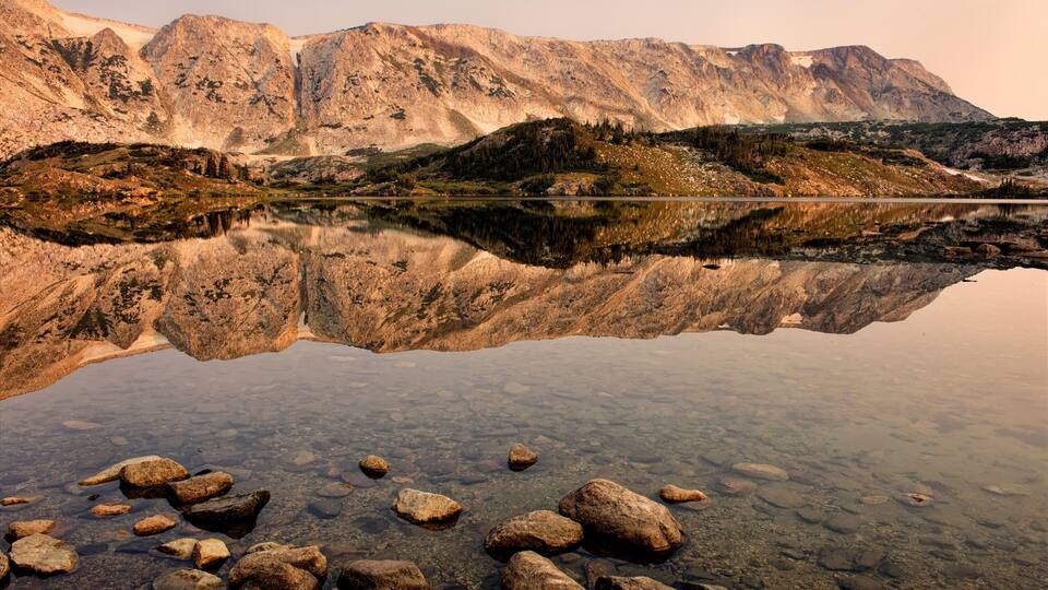 Lewis Lake Reflections; Snowy Range; Wyoming