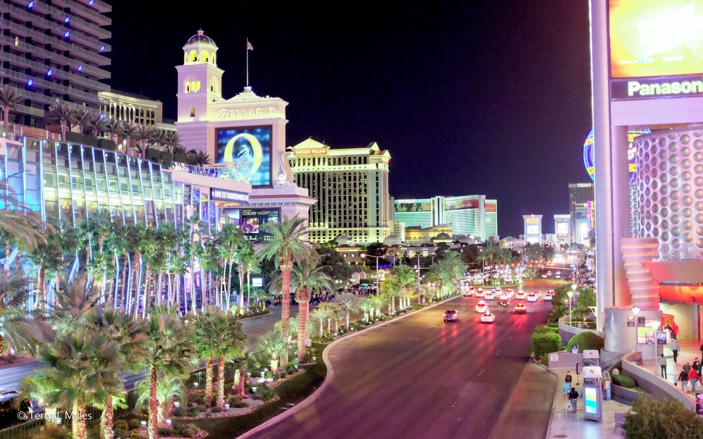 You can't have a Vegas vacation without a night shot on the strip. 

