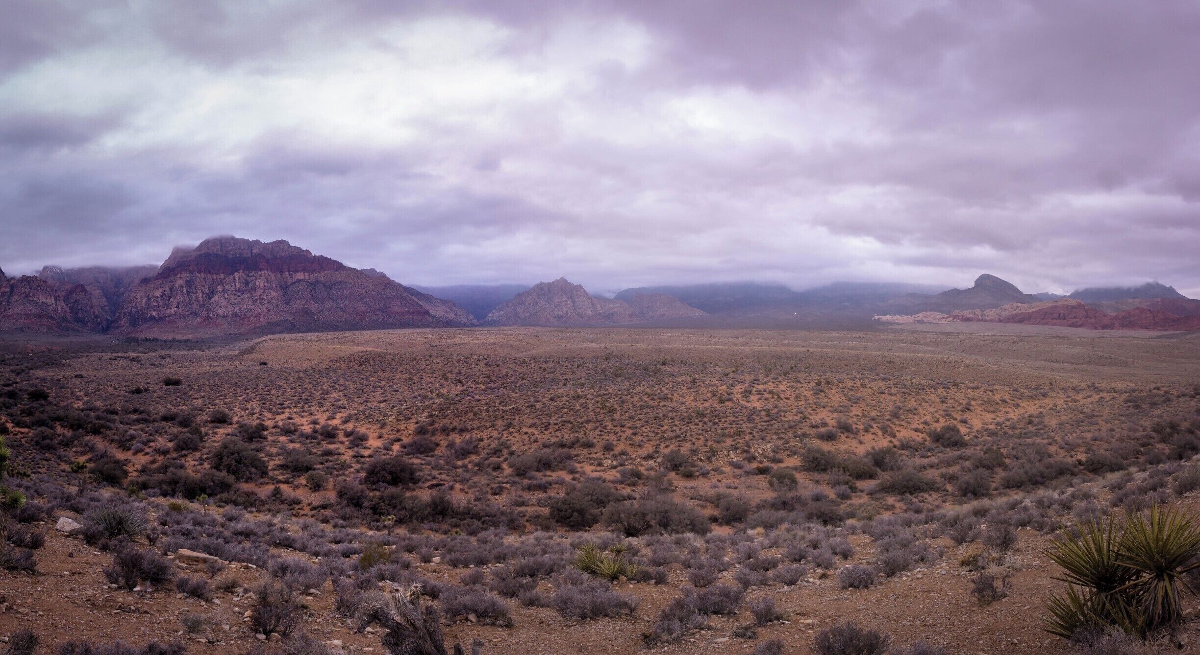 The view from a highway parking lot.