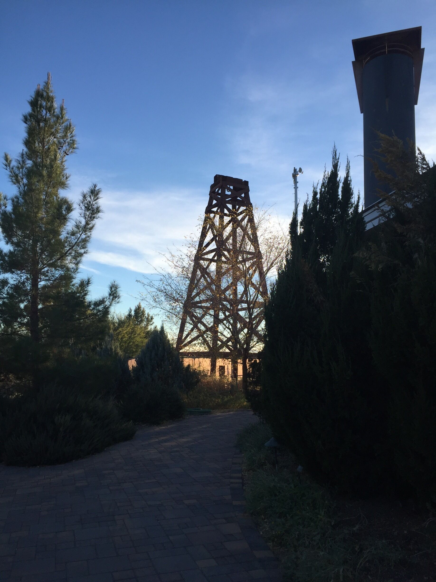 Water tower that is used in the desert 