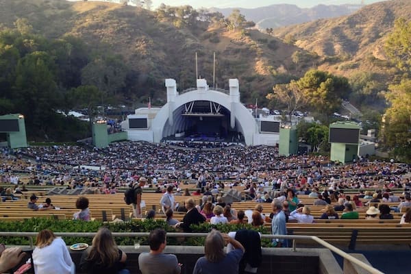 Waiting for James Taylor concert to start