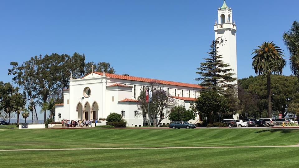 Beautiful campus of Loyola Marymount University.