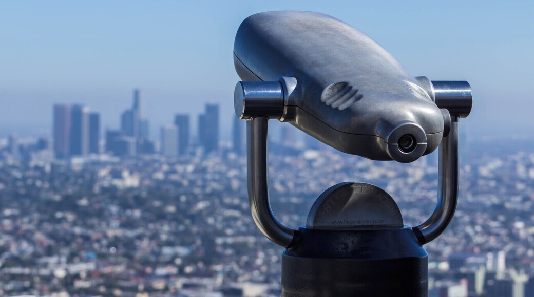 At the rooftop of the observatory, one can have a great view of the Los Angeles skyline including the iconic Hollywood sign.