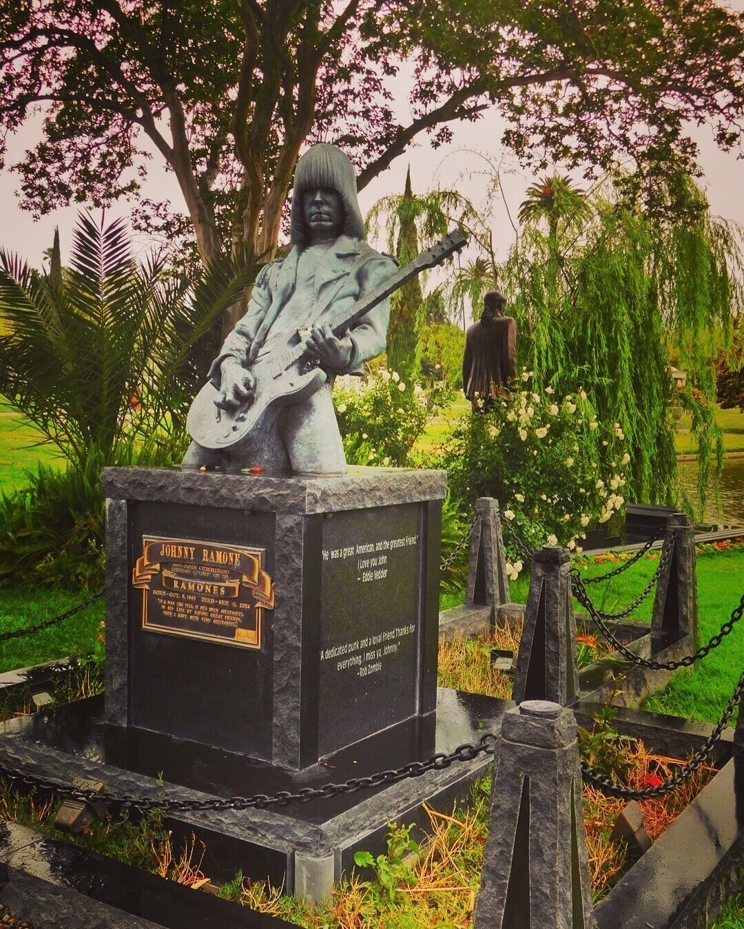 The best ones are here #Ramones
#HollywoodForever cemetery museum and park.
There is a lot more but this place is so big 
3 hours and I did not finish ,they close at 6 PM 
Staff people is amazing special security 
a wonderful people . 