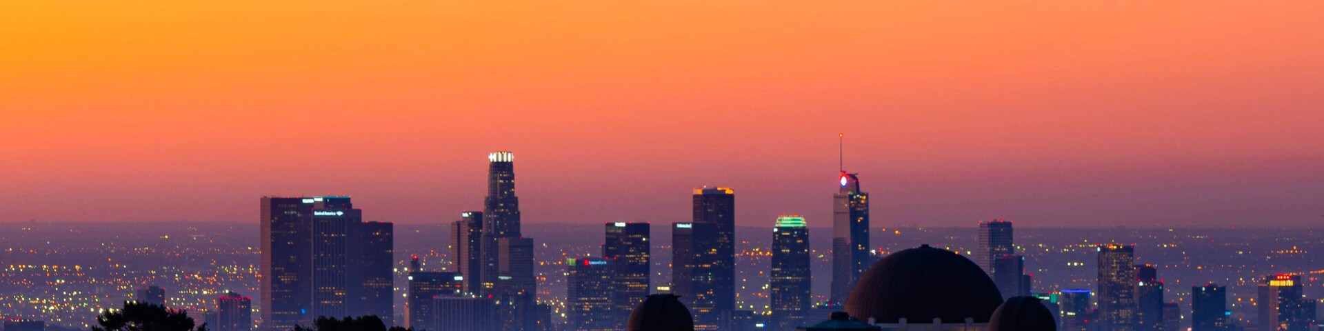 Sunrise @griffithobservatory with LA downtown in the background.