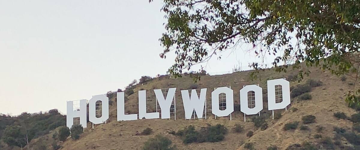 View of the Hollywood Sign as we hiked up to the top.