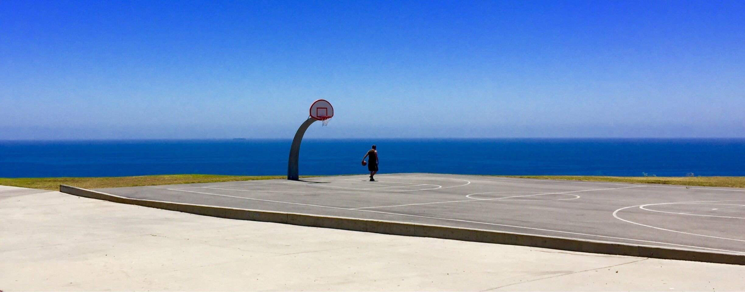 You can see Catalina Island from here.