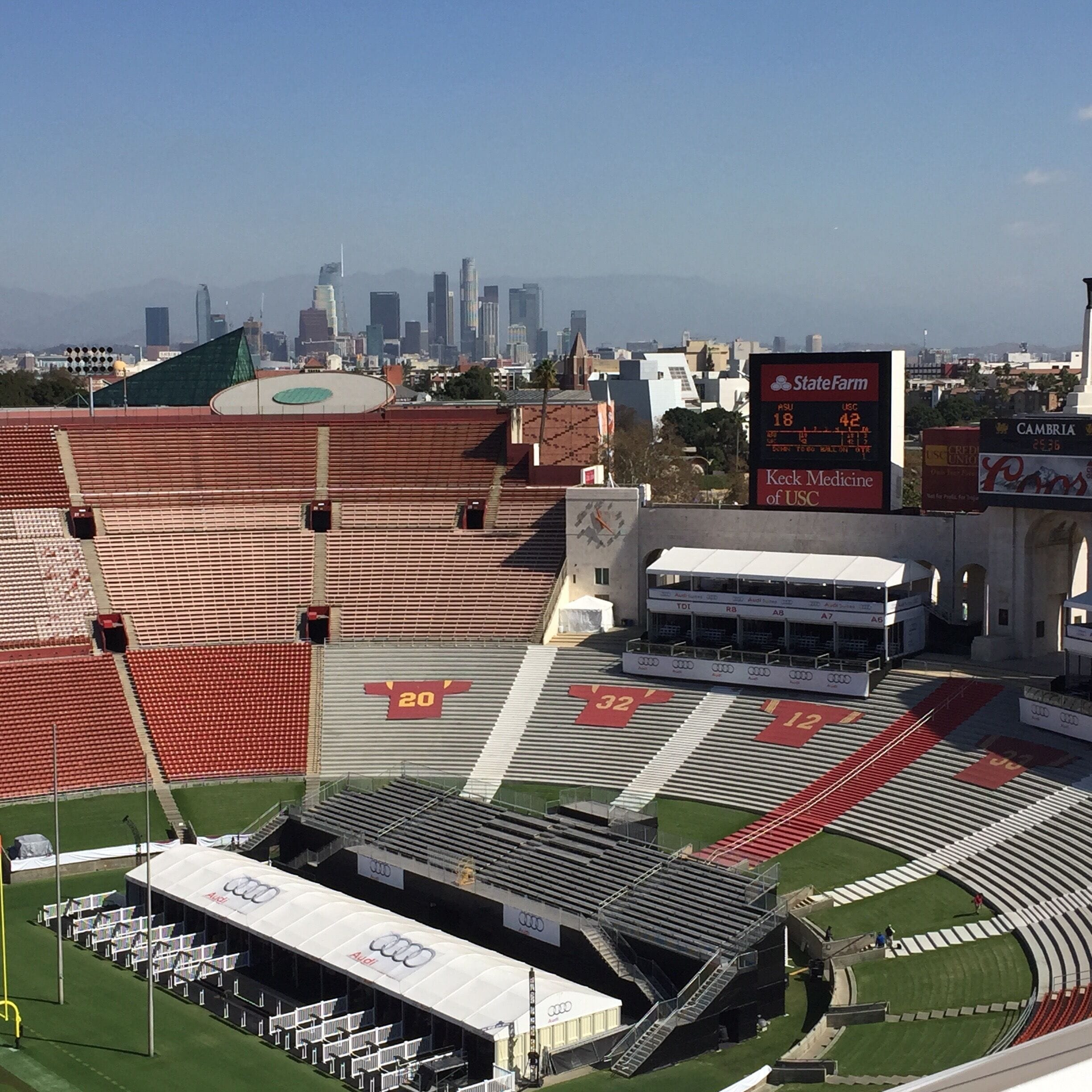 Los Angeles Memorial Coliseum, Los Angeles, CA.  The tour of the stadium is worth every penny, sports fan or not.  