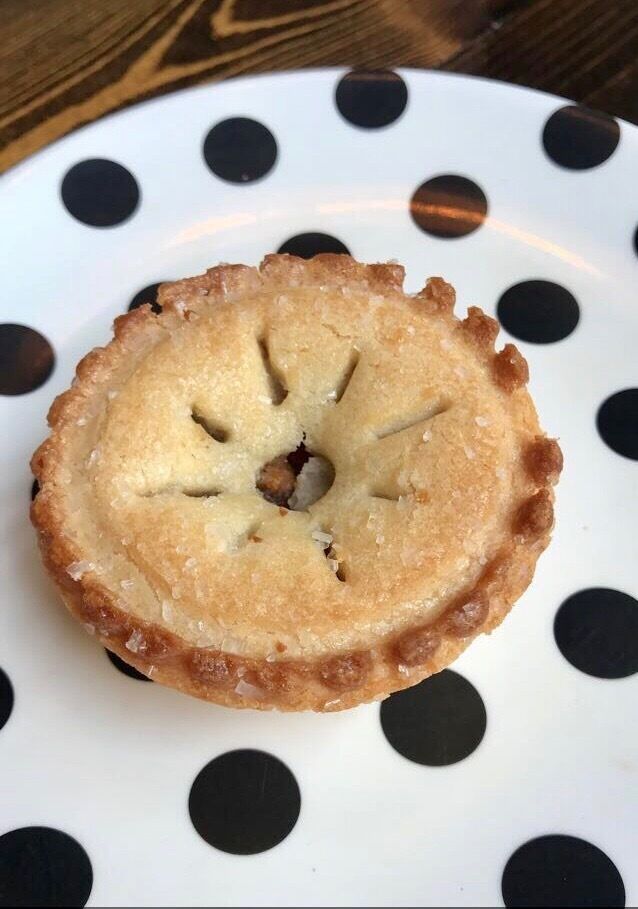 Crave Creperie and Dessert Bar in Lubbock serves gourmet desserts with a French twist.  We enjoyed mini apple pies with coffee. Perfect little place to relax while shopping too!  #GoodEats