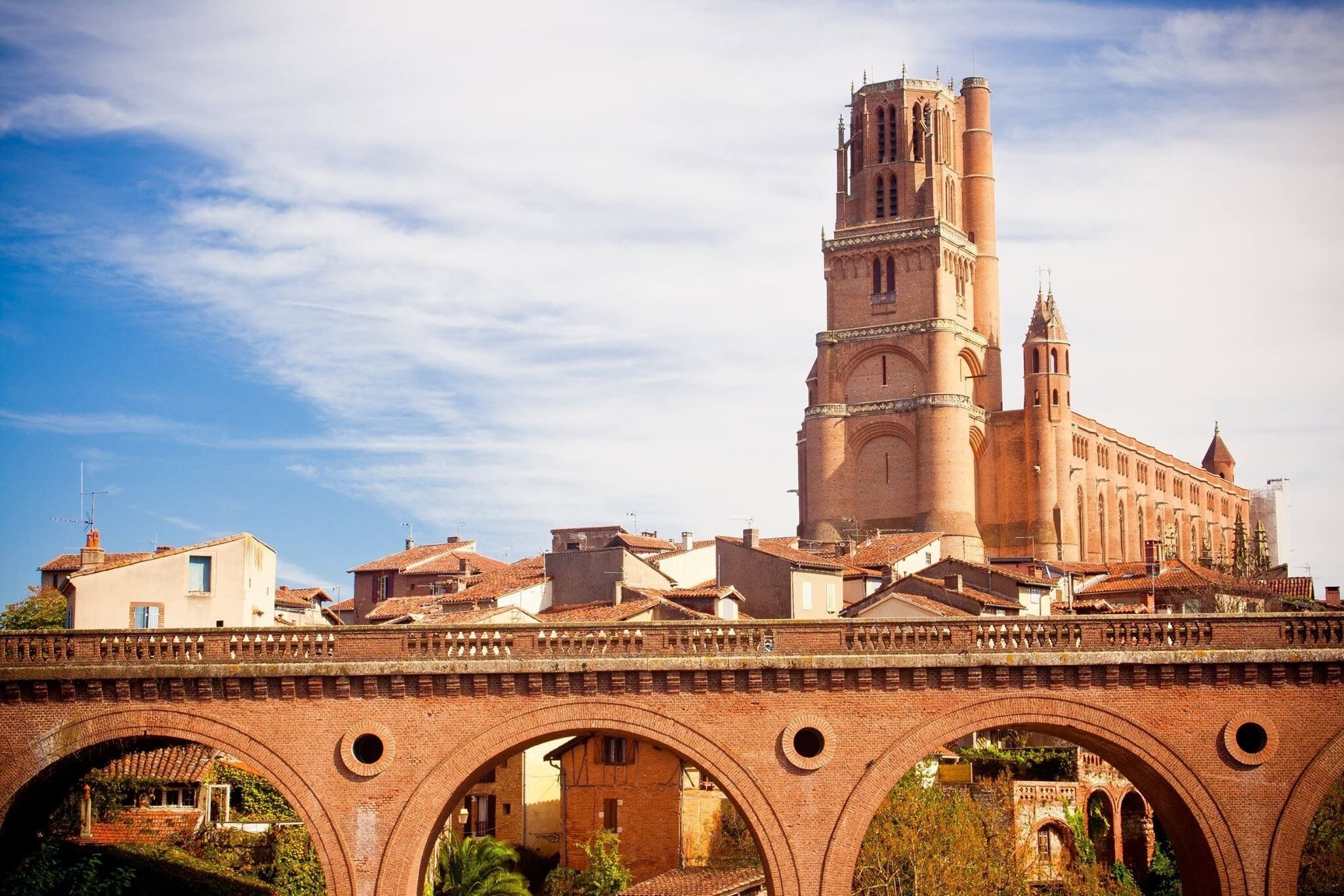 Visit the stunning interior in lapis lazuli and the frescos and don't miss the Henri Toulouse Lautrec museum next door 