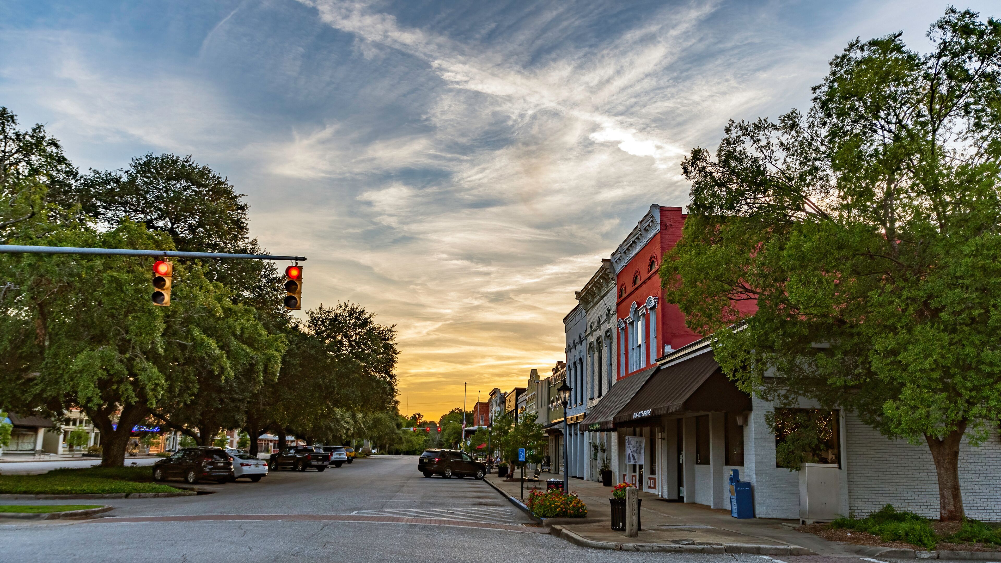 Downtown Eufaula at sunset