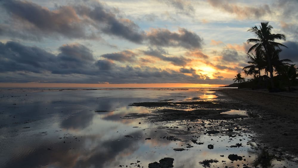 Fiji Sunset over a Tidal Flat, Vanua Levu