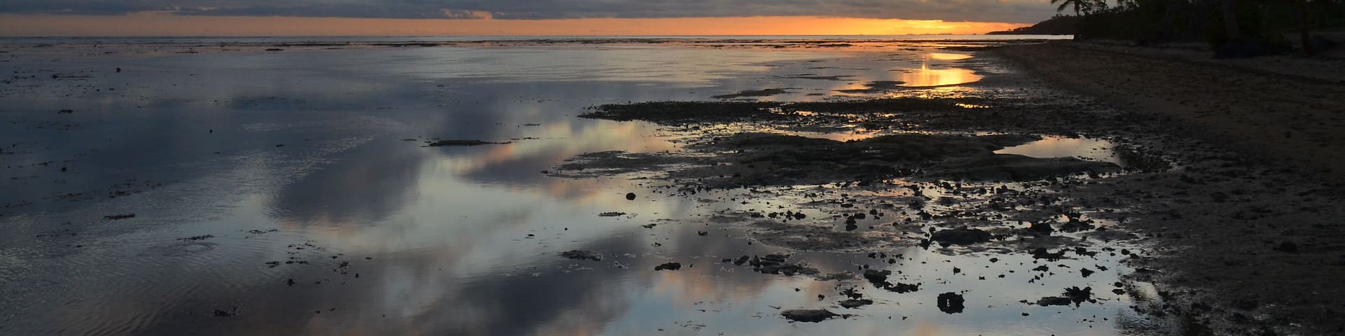 Fiji Sunset over a Tidal Flat, Vanua Levu