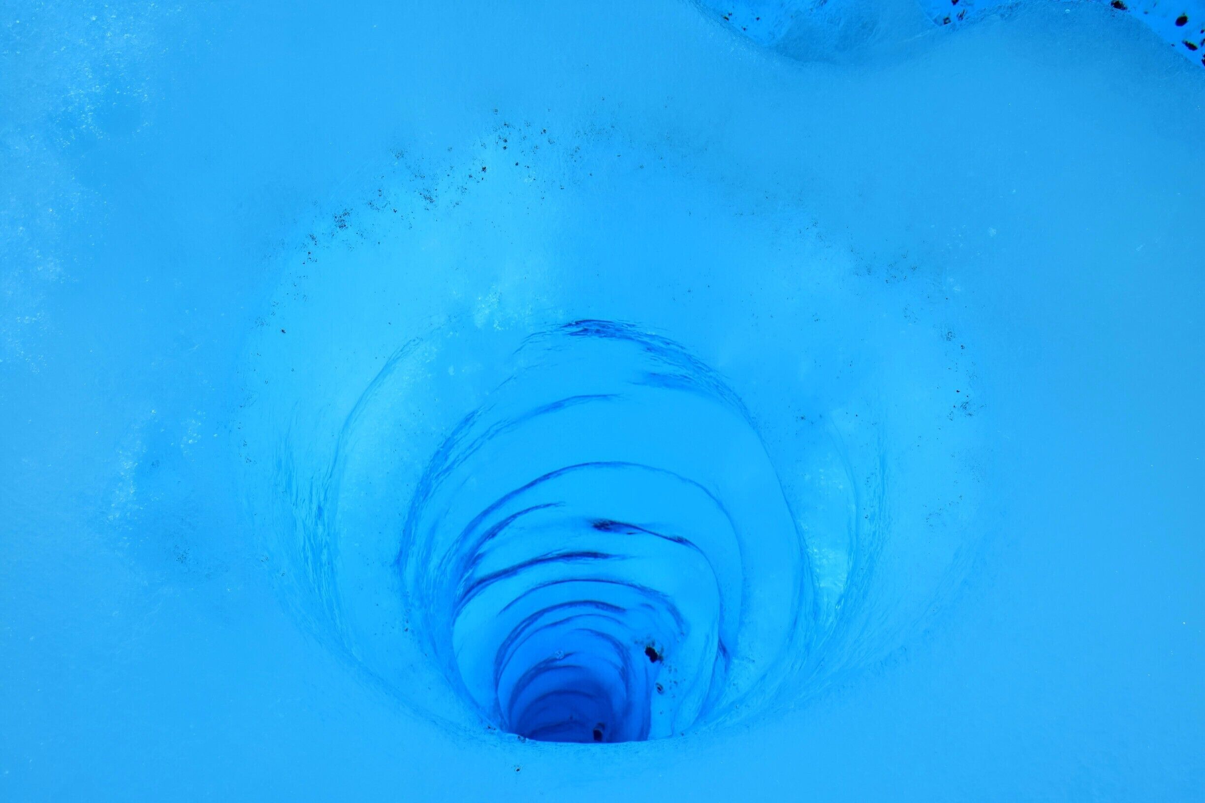 A freaky looking portal to another world! Covered by a crystal clear layer of ice, this moulin is hundreds of meters deep.
#LifeAtExpedia