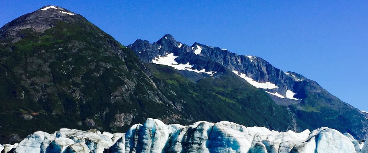 Take a raft up to the glacier...