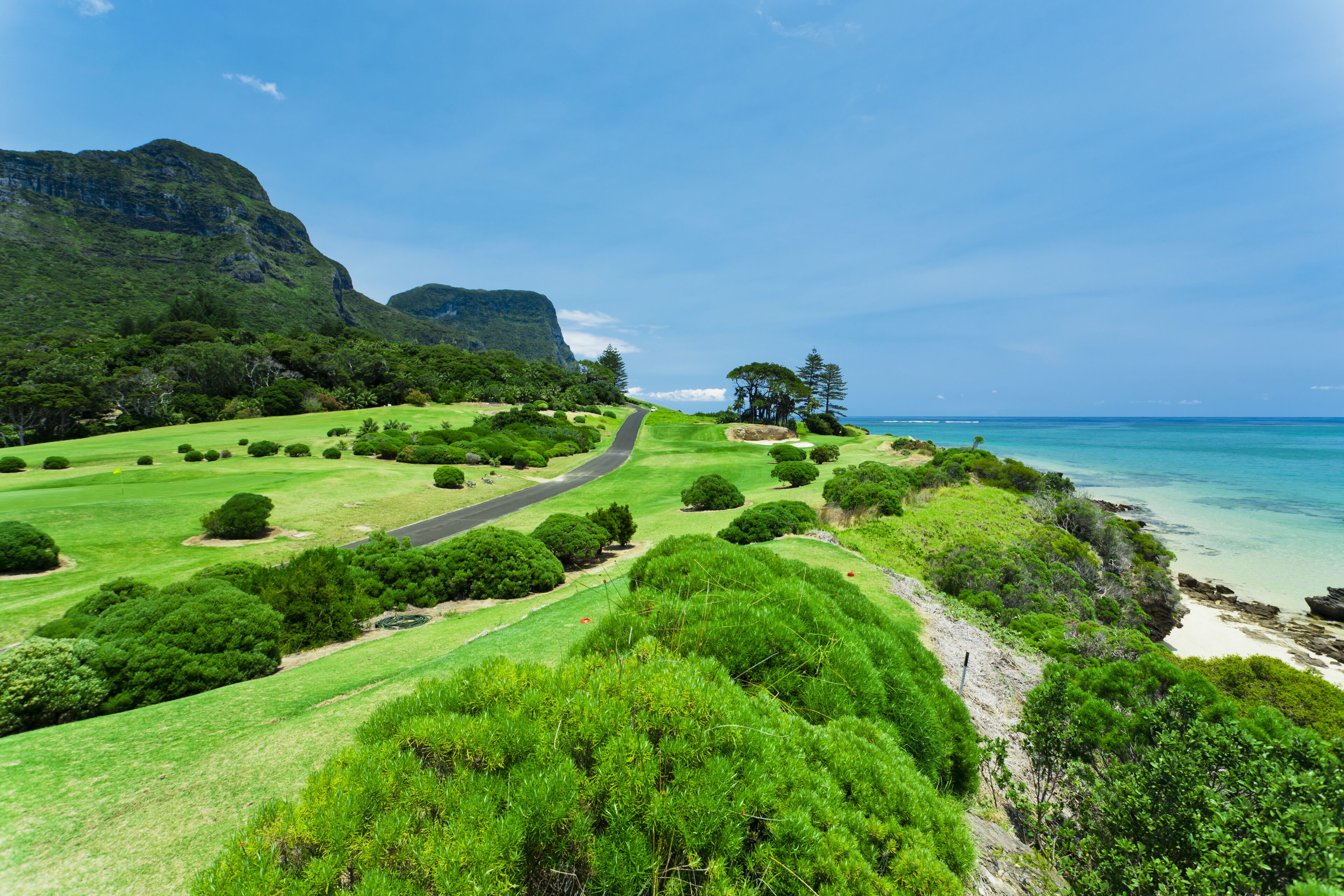 Golf Course on the coast of Lord Howe Island, Shutterstock ID 78944314, Purchase Order: SP-1822 ANZ-18120 Wotif Search Engine - Destination Imagery, Order Number: , Client/Licensee: Wotif, Other: