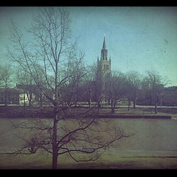 St Nicolai church by the river Lidan, Lidk?ping, Sweden 