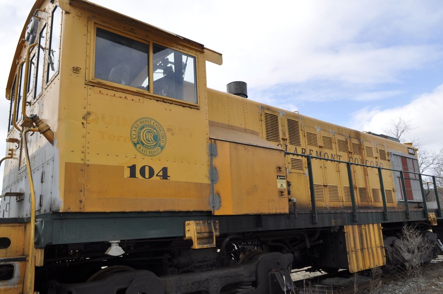 Westboro Railroad yard was at one time a major hub for freight and passenger rail, including a turntable, maintenance building, and a large bunkhouse for railroad workers.  The line ran between Boston, Mass. and Montreal, Canada.  This engine still works a short freight line between White River Junction, Vermont and West Lebanon, NH.  The Claremont and Concord Railroad brings carloads of cement and propane the 1 mile over the Connecticut River.  For now, this is all that remains of that proud legacy.
