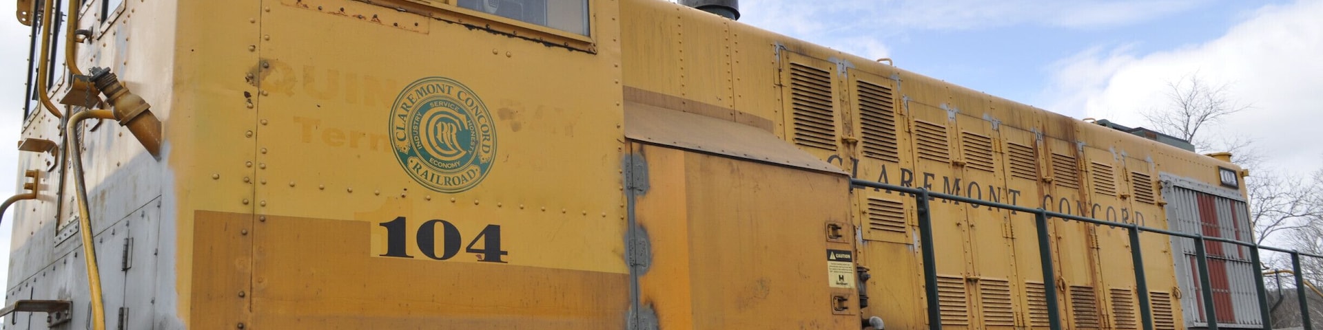 Westboro Railroad yard was at one time a major hub for freight and passenger rail, including a turntable, maintenance building, and a large bunkhouse for railroad workers.  The line ran between Boston, Mass. and Montreal, Canada.  This engine still works a short freight line between White River Junction, Vermont and West Lebanon, NH.  The Claremont and Concord Railroad brings carloads of cement and propane the 1 mile over the Connecticut River.  For now, this is all that remains of that proud legacy.