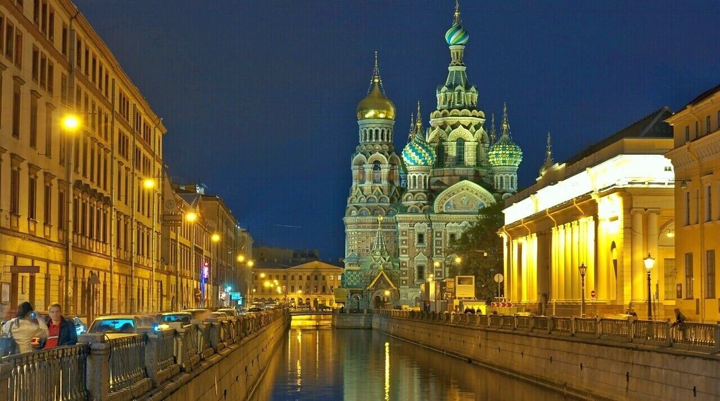 May 2011
Church of the Savior on the Spilled Blood, St. Petersburg
Spas na Krovi Russian Orthodox church over the Griboyedov Canal as seen from the Italian bridge. Taken in the Blue hour before midnight as there is lot of light during the famous white nights of St. Petersburg.