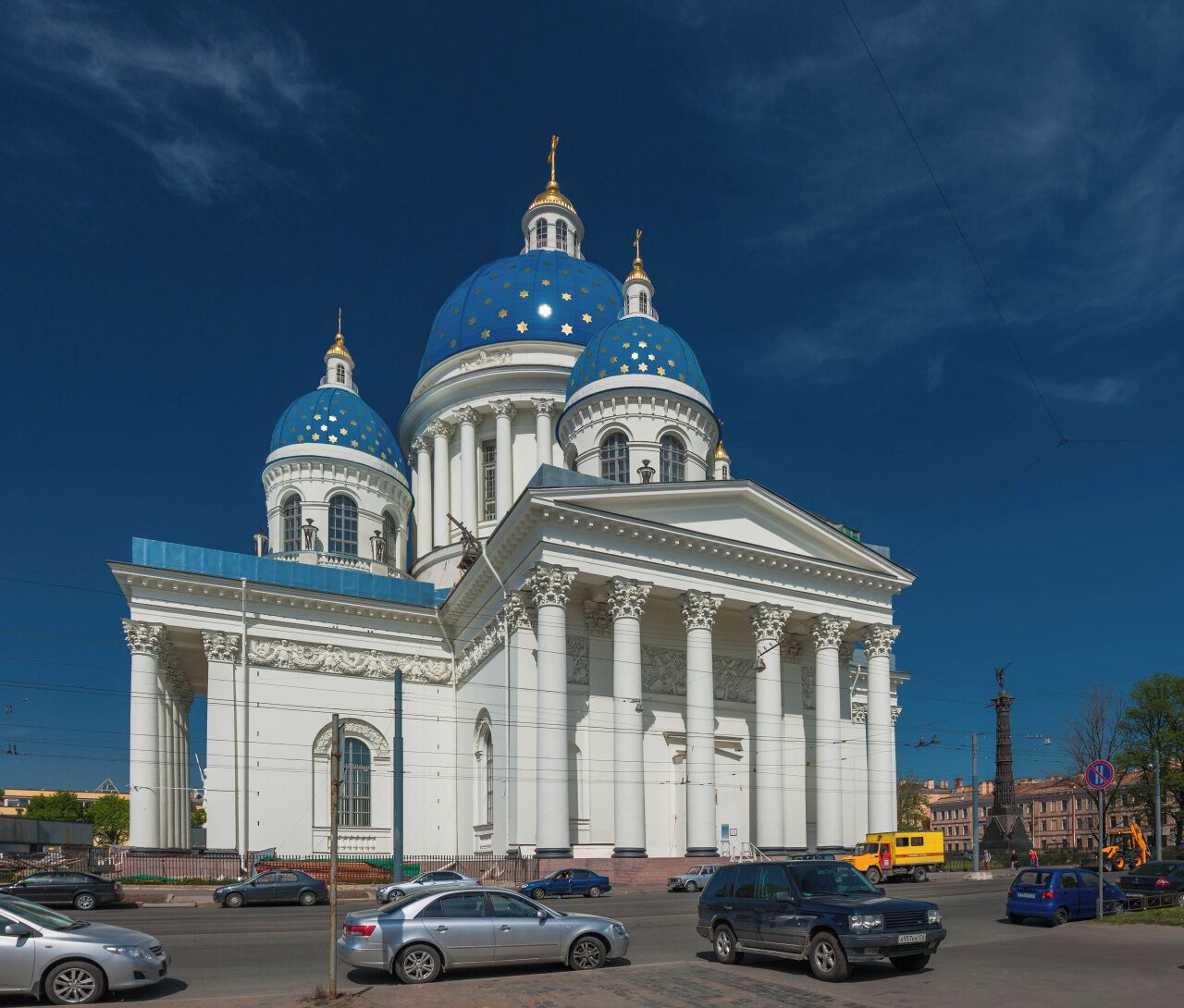May 2011 

Trinity Cathedral, St. Petersburg, Russia 

Trinity Cathedral (or Troitsky Ismailovsky sobor, in Russian) in St. Petersburg is another army church, built in 1828 to 1835 by architect Vasily Stasov with a massive central dome and four smaller one around it. It is a high point of Russian Neoclassical architecture. It is built on a Greek cross pattern with Empire style porticos each with six Corinthian columns on each of four equilateral sides of the church. 

According to the Russian tradition, each regiment of the imperial guards had its own cathedral. The Trinity Cathedral was the regimental church of the Izmailovsky regiment of Imperial guards, which takes its name from a royal residence in Tsarskoye Izmailovo, near Moscow. 

After the Revolution in 1917 it has ceased its function and after WWII it has become a warehouse of The Ministry of Telecommunications. It was reopened after 1990. During reconstruction in 2006 there was a big fire which damaged completely the main dome and one of the side domes, but was restored in 2010 to its pre-Revolutionary beauty. 

#unesco 