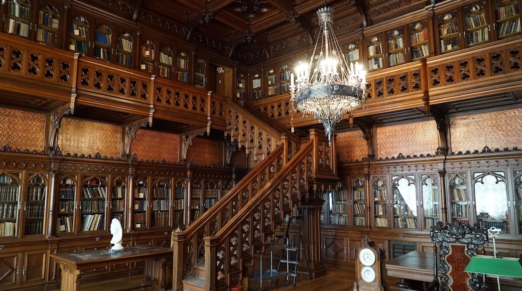 The spectacular library inside the Hermitage.