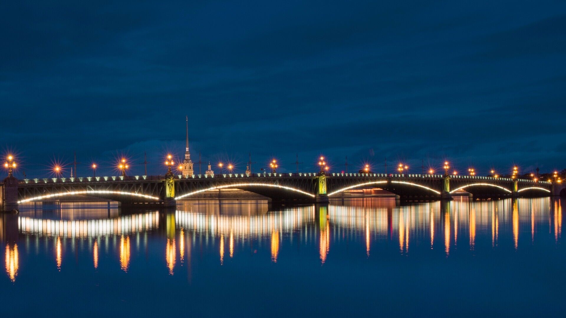 Trinity bridge in Sankt-Perburg, Russia