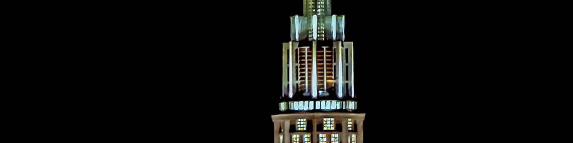 View from cruise ship in port.